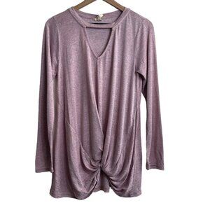 Kori Women Mauve Long Sleeve Choker Top Size Small NWT